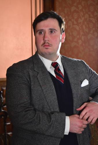 Garrison Barron plays the role of Leonard Vole, the main suspect in the murder trial in Agatha Christie’s “Witness for the Prosecution.”