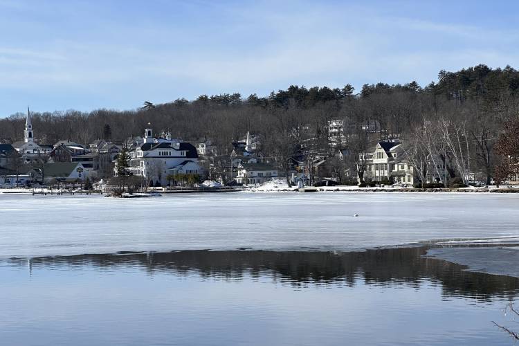 Ice covers too thinly to host the Pond Hockey Classic on Lake Winnipesaukee at Meredith, on Feb. 7.