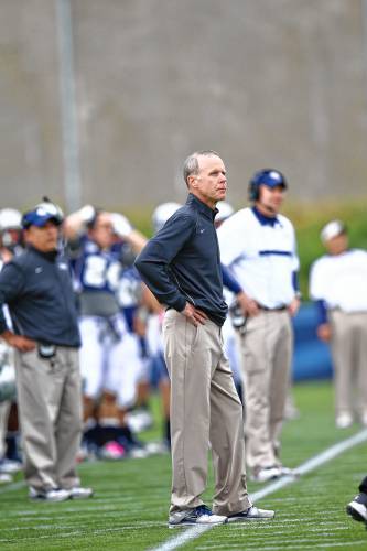 Kevin Kelly on the sidelines as the head coach at Georgetown University. 