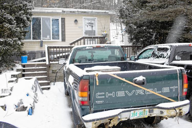 John Jonesâ work truck sits in the driveway of his Franklin home last January. 