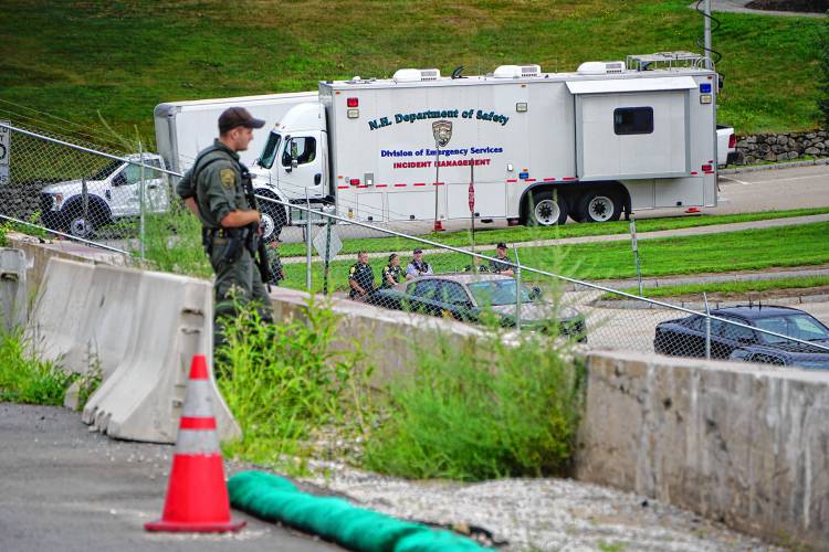 State Police responded to 127 Pleasant St., a small facility building at the state office complex, late Tuesday afternoon. Few details are available, but police say there is no threat to the public or state employees.