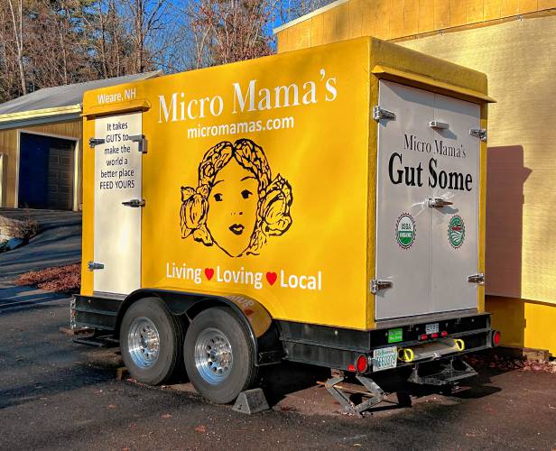 Micro Mama’s truck that Stephanie Zydenbos drives to pick up produce.
