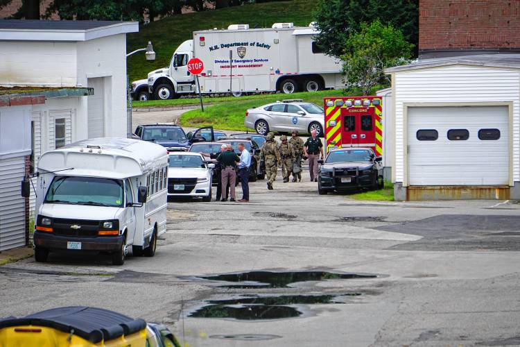 State Police responded to 127 Pleasant St., a small facility building at the state office complex, late Tuesday afternoon. Few details are available, but police say there is no threat to the public or state employees.