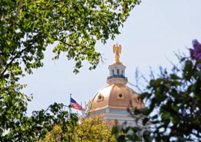 The New Hampshire Statehouse dome The New Hampshire Statehouse dome