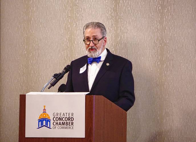 Mayor Byron Champlin emphasized new housing on its way to the city and fielded questions about the city’s role in addressing homelessness in his ‘State of the City’ presentation Thursday morning.