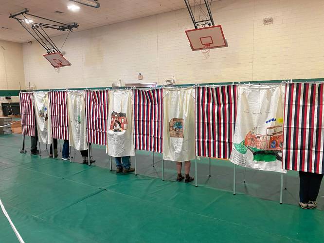 This is the 30th anniversary for some of Henniker’s unique voting-booth covers, which were decorated by elementary school children in around 1994. They have become such a tradition in town that some voters will wait to mark their ballot in a specific booth with a decoration that they like.