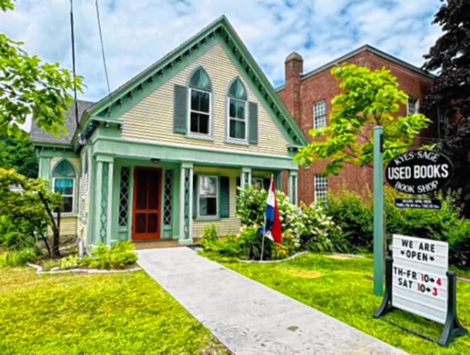 The Kyes-Sage House, now operating as a bookstore that raises funds for the Peterborough Town Library, was recently added to the N.H. State Register of Historic Places.