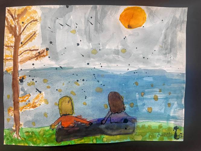 Henniker students were tasked with representing Azalea park and what it means to them through illustrations now on display at the Tucker Free Library.