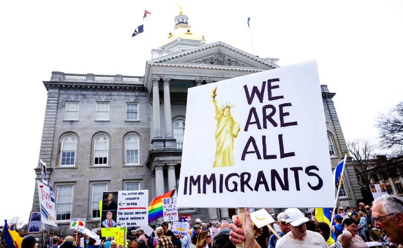 The recent rallies in Concord and elsewhere in New Hampshire are connected to coordinated protests being held across the country.