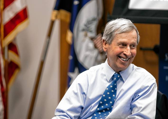 Former Governor John Lynch at the at the Saint Anselm College Governors’ Roundtable on the New Hampshire Presidential Primary event on Wednesday, January 17, 2024.