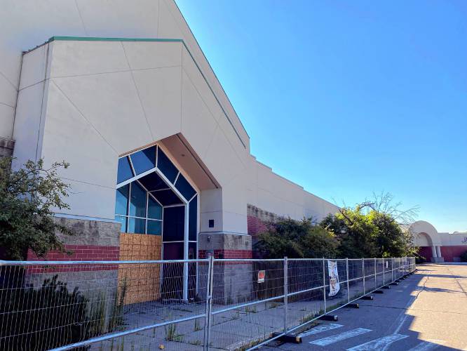 Part of the Steeplegate Mall where Sears once stood, is now fenced off waiting for demolition. Part of the Steeplegate Mall where Sears once stood, is now fenced off waiting for demolition.
