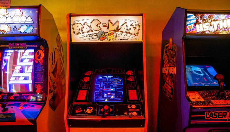 The old classic arcade machine Pac-Man at Fun Spot in Laconia.