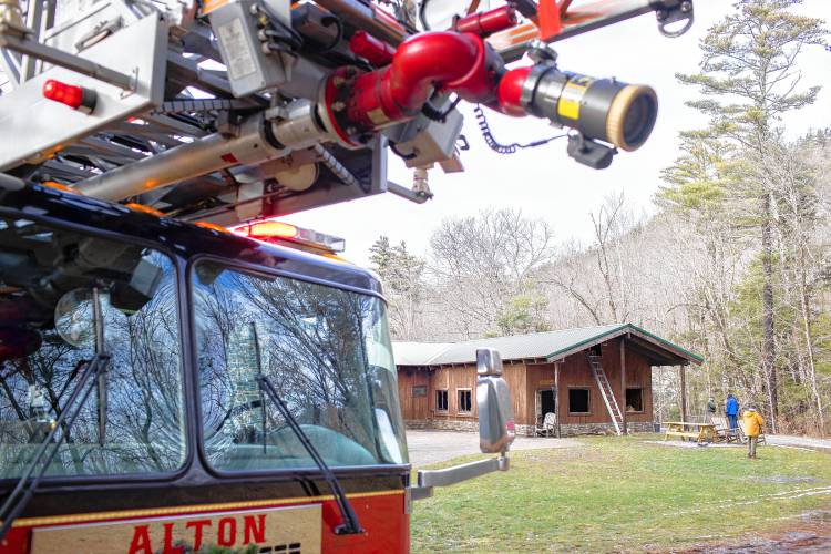The fire at the Carter Lodge at the  Hidden Valley Scout Camp in Gilmanton on Monday,  drew two alarms and fire companies from around the area.