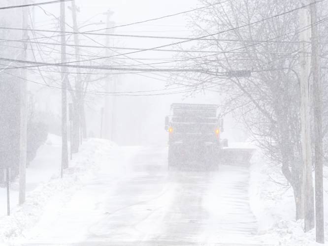 A Concord city plow makes its way up Warren Street in 2022. A Concord city plow makes its way up Warren Street in 2022.