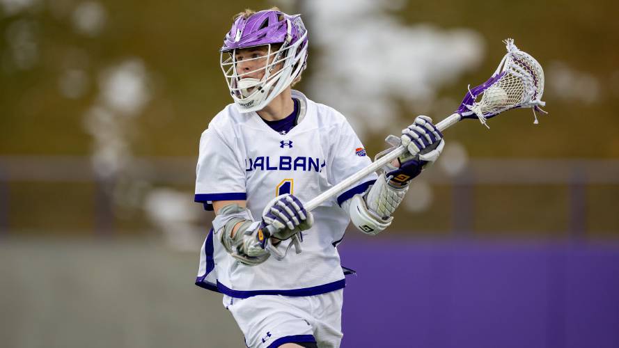 Ryan Doherty, a Concord native, is one of the top players on the men’s lacrosse team at the University of Albany.