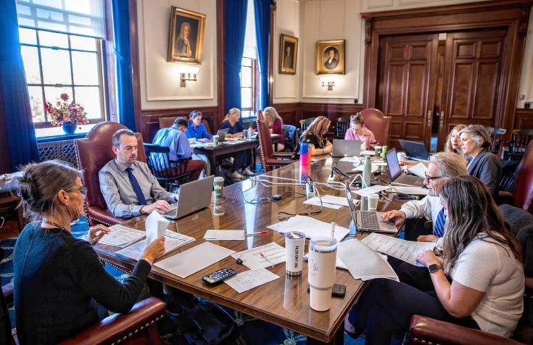 The Secretary of State audit team took over the Executive Council chambers to go over the election results for the state on Wednesday morning, November 6, 2024. Secretary David Scanlan thinks it will be another record turnout.