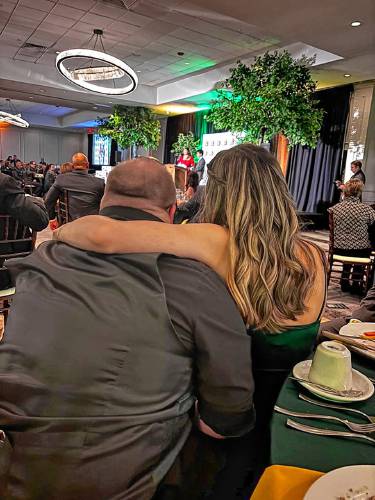 Cheyenne Boucher and her buddy, Owen Sansoucie, at the Best Buddies Champion of the Year Gala on Saturday Nov. 16, 2024.