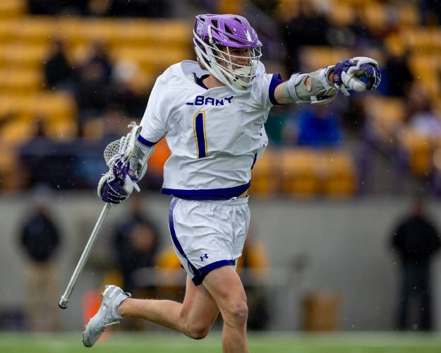 Ryan Doherty, a Concord native, is one of the top players on the men’s lacrosse team at the University of Albany.