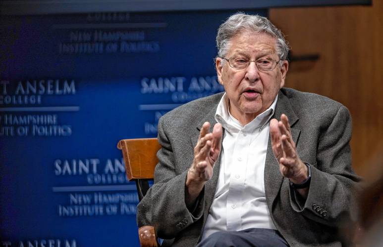 Former Governor John Sununu, Sr. at the Saint Anselm College Governors’ Roundtable on the New Hampshire Presidential Primary event on Wednesday. “It is not like here, anywhere else. People don’t understand how special what we have really is,” said Sununu. “People sometimes take it for granted.”