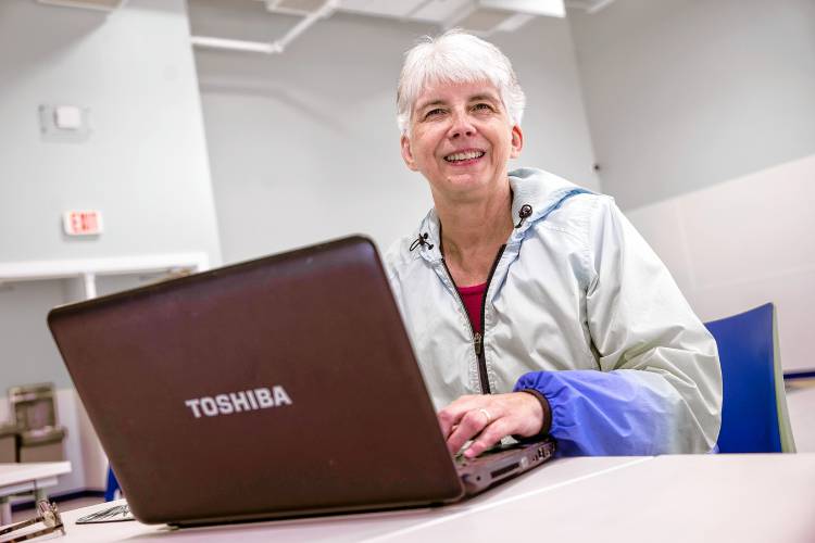 Cheryl Stinson has been the Penacook town crier for the Monitor since 1995.