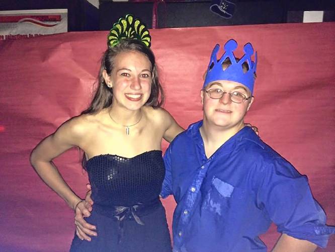 Cheyenne Boucher and Owen Sansoucie have been friends since 2014, when they were matched together as Best Buddies at Pembroke Academy. They won Homecoming King and Queen in high school.
