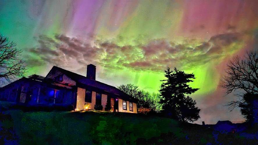 Gene Bank took this photo of the Northern Lights over his house in Bridgewater near Newfound Lake. The photo was taken around 10:15 p.m. on Friday night.

