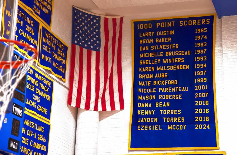 Franklin High athletic director Dan Sylvester has his name up on the wall for scoring 1,000 points in his high school career. He got his 1,000th point on the last game of the season in 1983. This year’s Golden Tornadoes will finally get to play in the gym in which Sylvester played when the school’s basketball teams return to the refurbished gym this winter for the first time in 30 years.