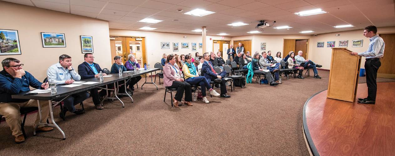More than 30 people attended the 4-Way Speech Contest held at the Baker Free Library.