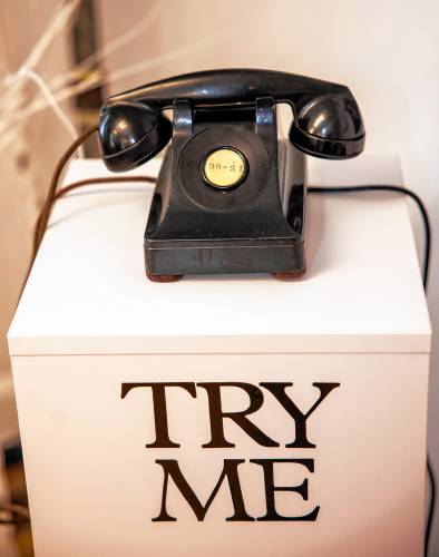 One of the few phones at the New Hampshire Telephone Museum that you can touch and use.