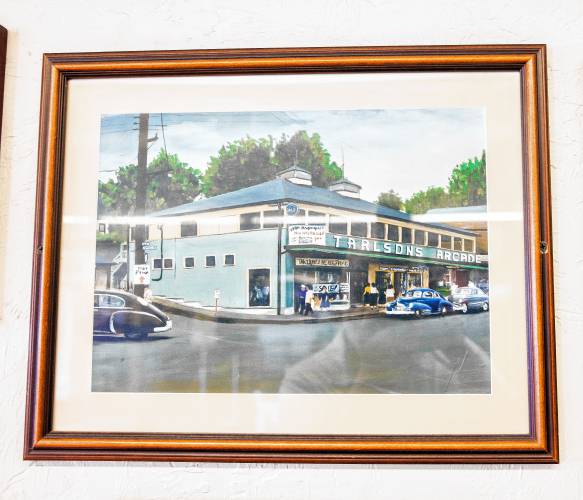 A painting of the old âTarlsonâs Arcadeâ that was at the Weirs Beach Main Street before Bob Lawton moved Fun Spot to Route 3.