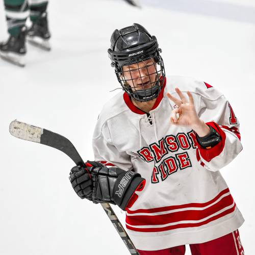 Concord’s Brooke Nelson (11) is the Monitor’s girls’ hockey Player of the Season. A sophomore, Nelson guided the Crimson Tide to the D-I semifinals on the wings of a 70-point campaign.