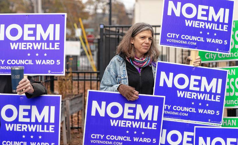 Noemi Wierwille at Ward 5 at the Christa McAuliffe School in Concord on Tuesday, November 7, 2023.