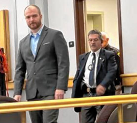 Craig Keville enters the courtroom at the start of his February 2023 murder trial.