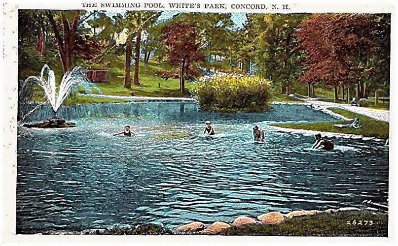 Concord children enjoy the first swimming pool at White’s Park a century ago. Concord children enjoy the first swimming pool at White’s Park a century ago.