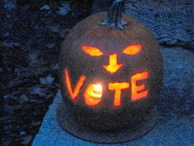 Right after Halloween, it’s time to vote. Right after Halloween, it’s time to vote.