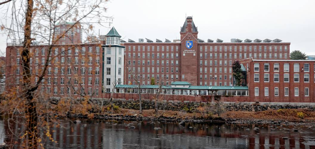 The former mill buildings along the Merrimack River in Manchester on Wednesday, October 30, 2024.