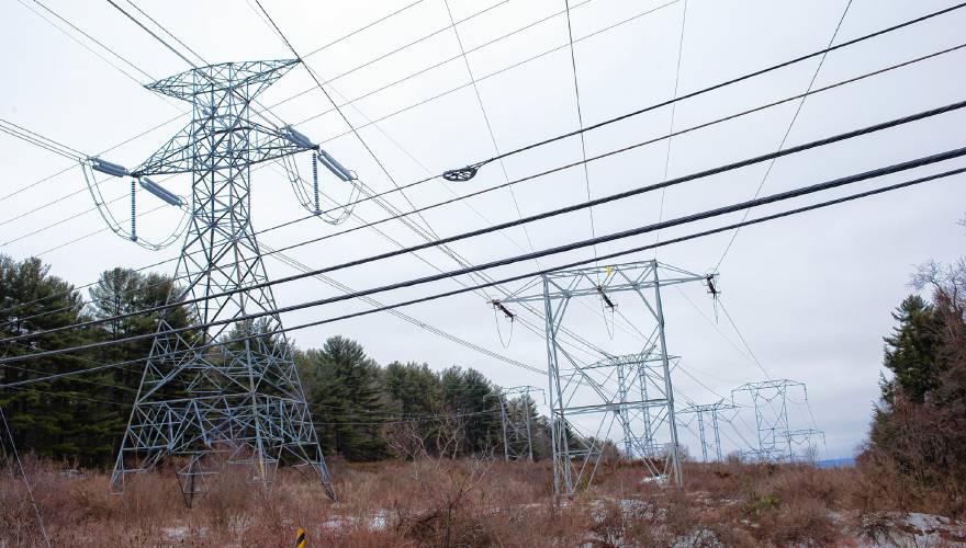 This set of power lines crosses Route 9/202 in Hopkinton near Whittier Pond. This set of power lines crosses Route 9/202 in Hopkinton near Whittier Pond.