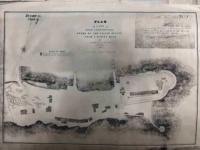 Map of Fort Constitution in 1842 by the US Corps of Army Engineers. 