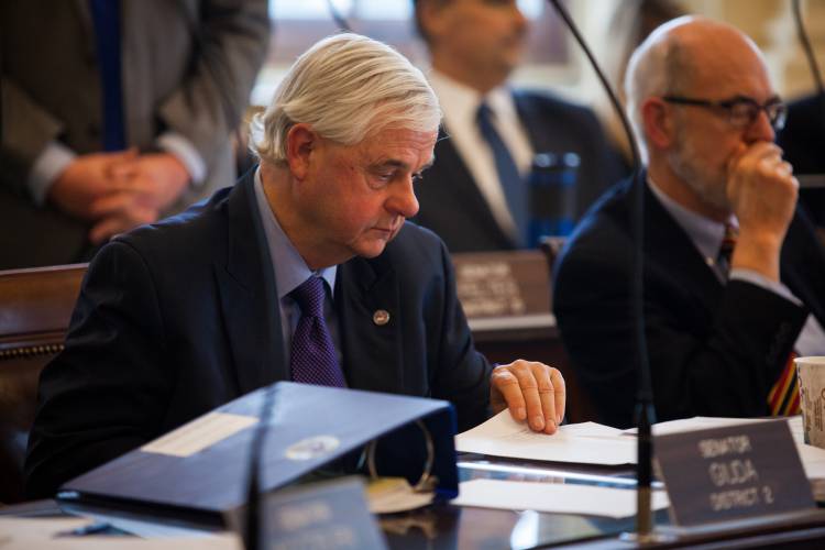 Senate majority leader Jeb Bradley is seen during a New Hampshire Senate session at the State House in downtown Concord on Thursday, Jan. 19, 2017. Senate majority leader Jeb Bradley is seen during a New Hampshire Senate session at the State House in downtown Concord on Thursday, Jan. 19, 2017.