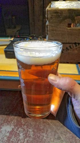 A beer is shown at the former Area 23 in Concord.