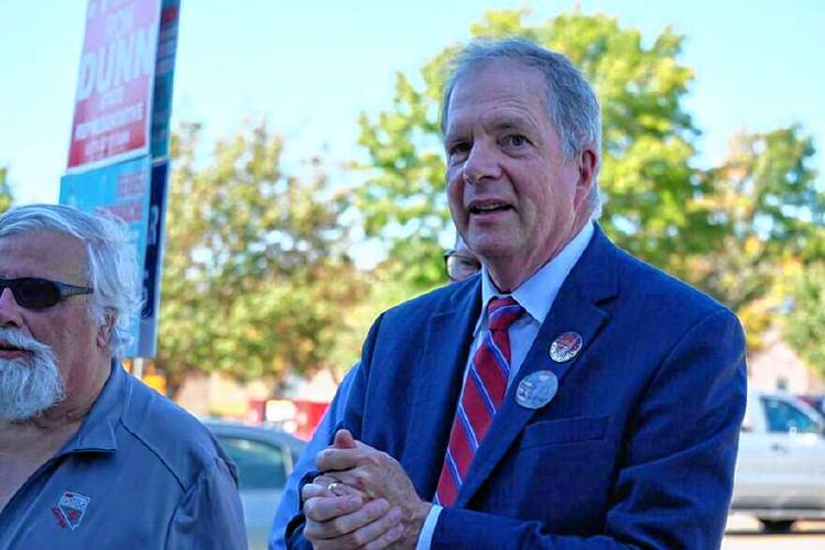 Secretary of State David Scanlan at a polling place in Londonderry on Sept 10, 2024. Scanlan is named as a defendant in the lawsuit. Secretary of State David Scanlan at a polling place in Londonderry on Sept 10, 2024. Scanlan is named as a defendant in the lawsuit.