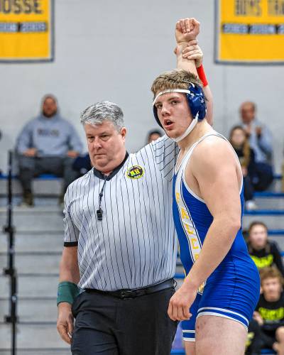 Bow’s Jackson Hall is the Monitor’s wrestling Player of the Season for leading the Falcons to their second straight D-III state title and winning his own second consecutive 215-pound crown.
