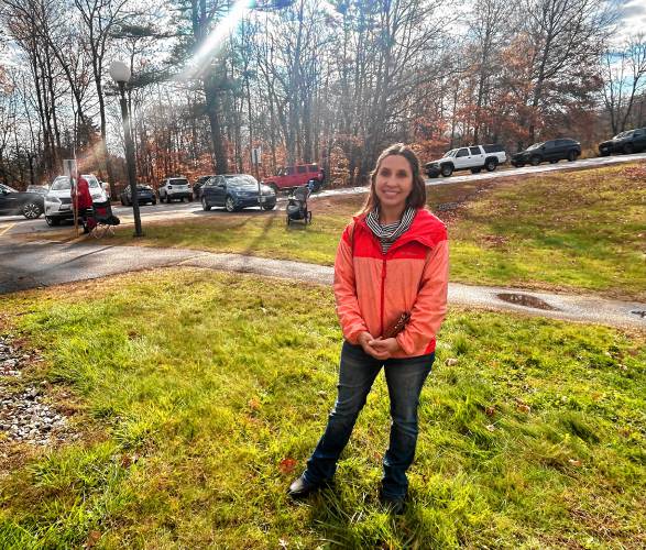 Megan White voted in Dunbarton Tuesday morning.