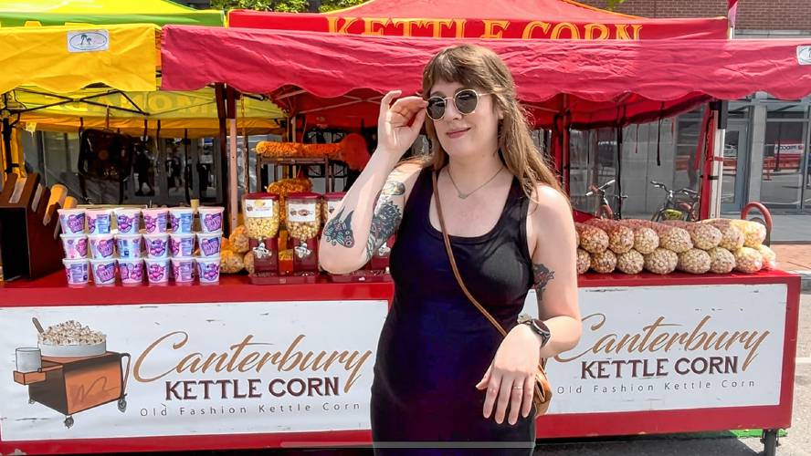 Kristen McCoy visits Market Days on Thursday to grab a quick lunch