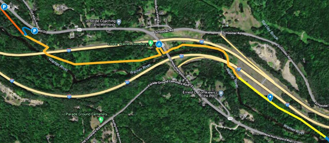 The orange section of this map shows the proposed expansion of the rail trail.