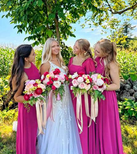 The big day, with the help of Coll’s Garden Center & Florist.