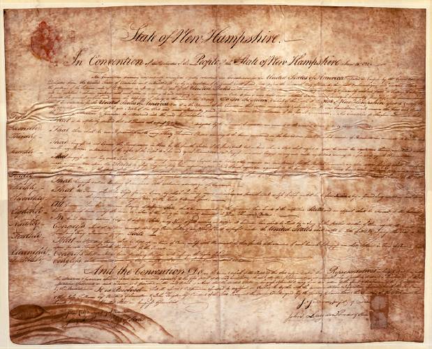NH ratified the Constitution on June 21, 1788, and proposed twelve new amendments. NH ratified the Constitution on June 21, 1788, and proposed twelve new amendments.