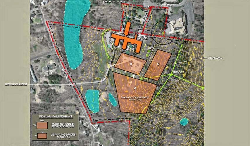 Original plans for the new treatment facility included a 25,000-square-foot building on the Hampstead Hospital grounds. It will now be 34,000 square feet. Original plans for the new treatment facility included a 25,000-square-foot building on the Hampstead Hospital grounds. It will now be 34,000 square feet.