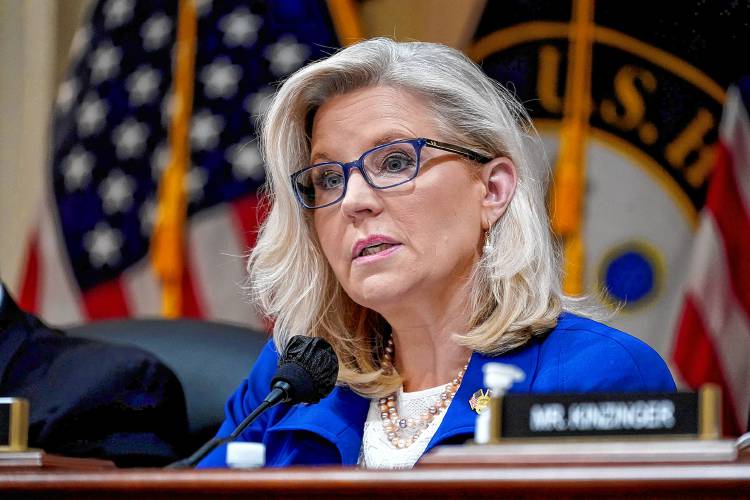 Vice Chair Liz Cheney, R-Wyo. at a hearing on Capitol Hill in Washington, Oct. 13, 2022.