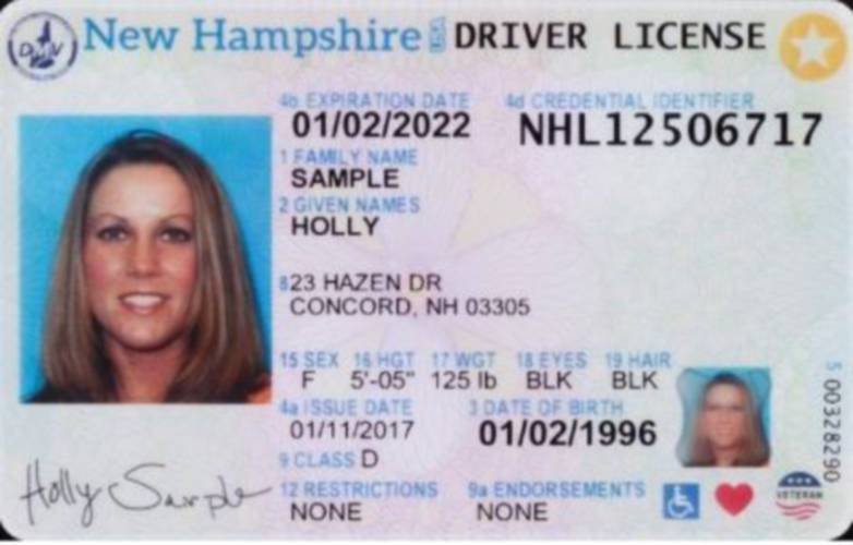 This sample shows the new type of drivers license number, consisting of NHL for an operators license followed by eight random digits. This sample shows the new type of drivers license number, consisting of NHL for an operators license followed by eight random digits.